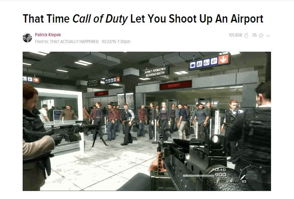 Call of Duty’s “No Russian” is more than “shooting up an airport.”